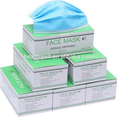 Medical Materials & Accessories Properties 3ply disposable face mask  with earloop